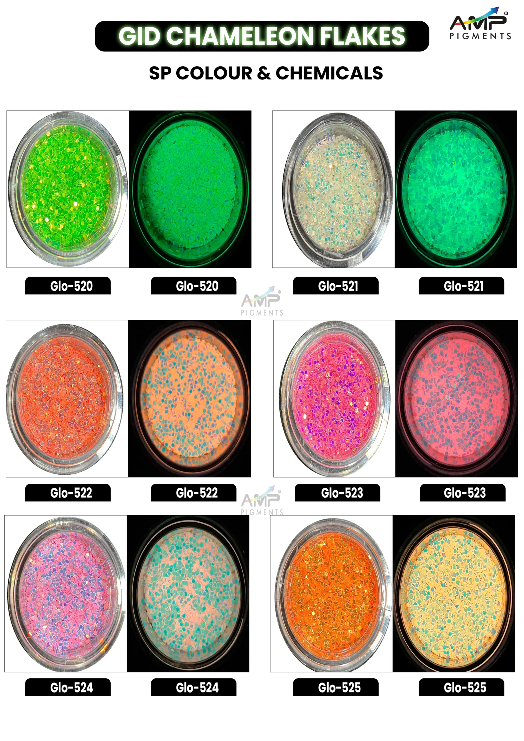Glow in the Dark Chameleon Flakes